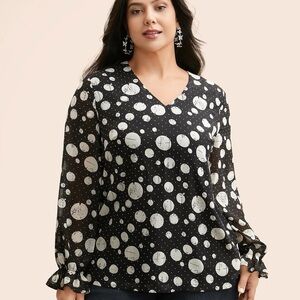 BloomChic Black and White Patterned Blouse